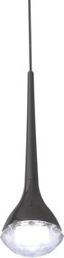 Pendul LED negru cu cristal de sticla Crima