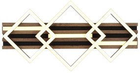Plafoniera LED riflaj MDF cu efect de lemn OBRIEN