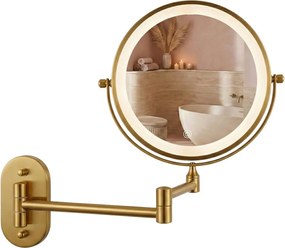 Oglinda LED Glow Old auriu periat