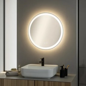Brilagi-LED Oglindă de baie AVA PRO, încălzită, cu iluminare LED și cu dimmer, LED/18W/230V Ø 60 cm IP44