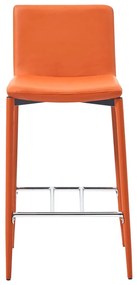 Set mobilier de bar, 5 piese, portocaliu, piele ecologica Portocaliu, 5