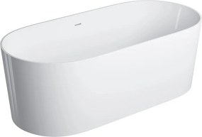 Cada freestanding Omnires Ovo M+ compozit alb lucios 160x75 cm