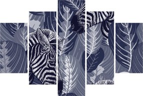 Tablou - Zebre albastre (150x105 cm)