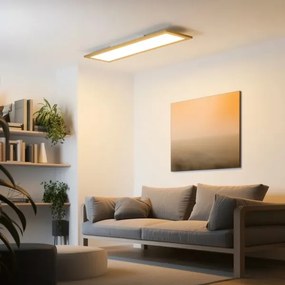 Brilagi - Corp de iluminat dimabil SLIMFRAME WOOD LED/58W/230V 124x34 cm + telecomandă
