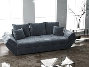 Canapea extensibilă dumonde cu ladă de depozitare si sezut confortabil din spuma high-density, Loana Euphoria Grafit 250x100 cm