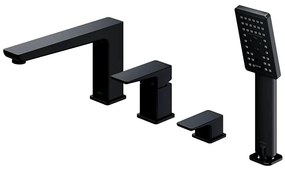 Baterie de cadă cu 4 căi OMNIRES PM7432BL PARMA negru mat