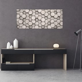 Tablou - Hexagoane design beton (120x50 cm)