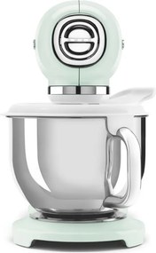 Mixer planetar SMEG SMF03PGEU, 800 W, 4,8 l, 10 viteze, Functie de pornire treptata, Verde pastel
