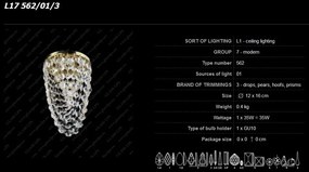 Spot tavan fals cristal Bohemia L17 562/01/3