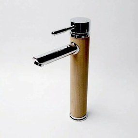 Baterie lavoar inalta Inter Ceramic monocomanda finisaj crom-lemn