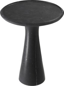 Masuta auxiliara design LUX din marmura neagra Pompano low 114330 HZ