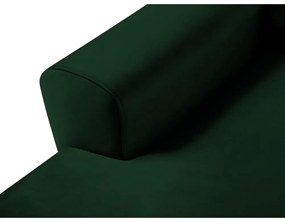 Colțar verde extensibil, cu spațiu de depozitare cu tapițerie din catifea (cu colț pe partea stângă, cu șezlong) Kyoto – Cosmopolitan Design