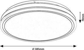 Rabalux 71413 - Lampă de tavan LED dimabilă CORLET 23W/230V 3000-6500K diam. 38,5 cm albă + telecomandă