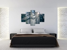 Tablou cu copaci și soarele translucind (150x105 cm)