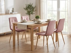 Scaun din catifea roz vechi LIBRA CLOUD ROSE