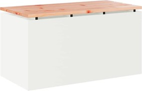 vidaXL Bancă de grădină Alb 80 x 40 x 43 cm Oțel