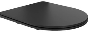 Mexen capac de toaletă cu cădere lentă slim, duroplast, negru mat - 39100185
