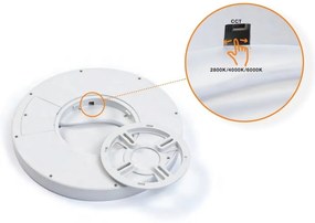 Plafoniera slim LED dimabil, protectie IP40 PANKA 30 CCT alb