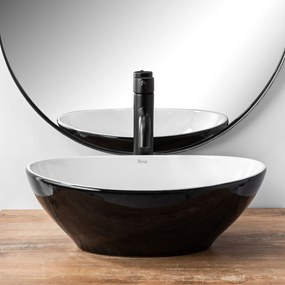 Lavoar Sofia ceramica sanitara Negru/Alb Mat – 41 cm