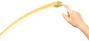 Lampă arcuită modernă alamă, incl. LED cu dimmer tactil - Arlow