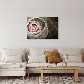 Tablou - Abstract trandafir roz deschis roz (70x50 cm)