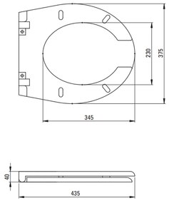 Vas wc suspendat pentru persoane cu dizabilitati Deante Vital, capac soft close inclus, alb