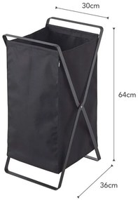 Coș de rufe YAMAZAKI Tower Laundry, negru