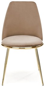 Scaun tapitat K460 – Bej/Gold
