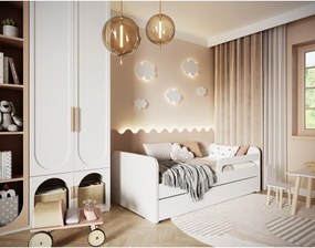 Pat pentru copii alb cu somieră 80x200 cm Duuli – ELTAP