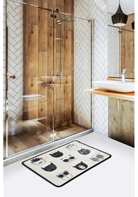 Covoraș de baie negru-bej 40x60 cm Cutie – Foutastic