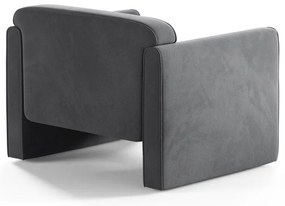 Fotoliu gri cu tapițerie din catifea Abby – Micadoni