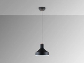 Lustra/Pendul din metal design moderm Irias negru/cupru