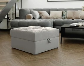 OFERTĂ Taburet crem ZENOVA cu spațiu de depozitare 65x65 cm II. calitate.