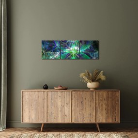 Tablou - Forme geometrice abstracte (cu ceas) (90x30 cm)