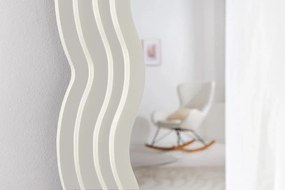 Oglinda de perete design modern Wave 160cm, alb A-45941 VC