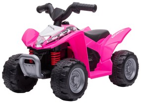 AIYAPLAY ATV Electric, Mini Motocicletă pentru Copii 18-36 Luni cu Lumini LED, Claxon și Pedale, 65,5x38,5x43,5 cm, Roz | Aosom Romania