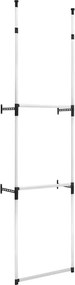 vidaXL Sistem de garderobă telescopic, cu bare, aluminiu
