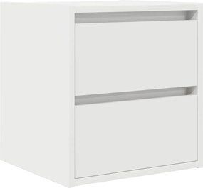 vidaXL Noptiera montata pe perete alb 38x34x40 cm