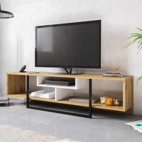 Comoda TV Asal (150) - Oak, Alb, Negru