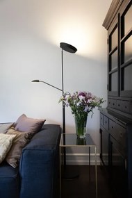 Halo Design 716067 - Lampă de podea LED dimabilă VEGAS LED/20W/230V + LED/5W, negru/crom