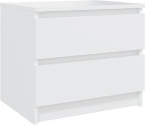 vidaXL Noptieră, alb, 50x39x43,5 cm, PAL