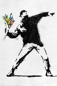 Poster Banksy - The Flower Thrower, (61 x 91.5 cm)