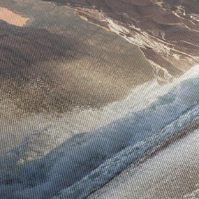 Tablou - Stânci și valuri ale oceanului (cu ceas) (90x30 cm)