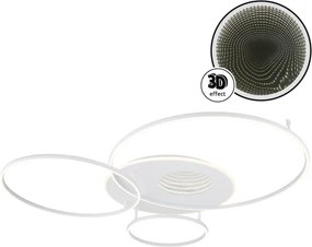 Globo 48466-70W-LED Plafonieră LED dimabilă INVERTINA 70W/230V 105x26,5 cm albă + telecomandă
