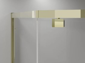 Mexen Exo-R cabina de duș pentagonală cu deschidere de 90 x 90 cm, transparentă, aurie - 812-090-090-50-00