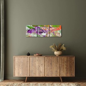 Tablou cu abstracție - pictura (cu ceas) (90x30 cm)