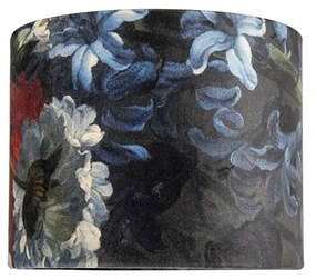 Abajur din catifea cu design floral 18/18/14 interior auriu