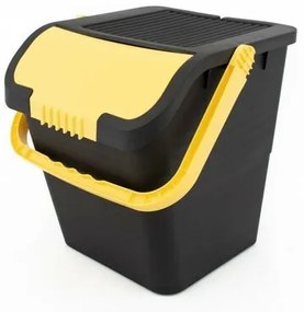 Coș de gunoi pentru deșeuri separate Practic, 35l, capac galben