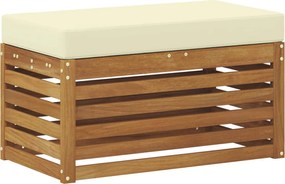 vidaXL Bancă de exterior natural 80 x 43 x 37 cm Lemn Solid de Acacia