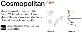 Lustra moderna cu 12 surse de lumina COSMOPOLITAN PL12 NERO OTTONE